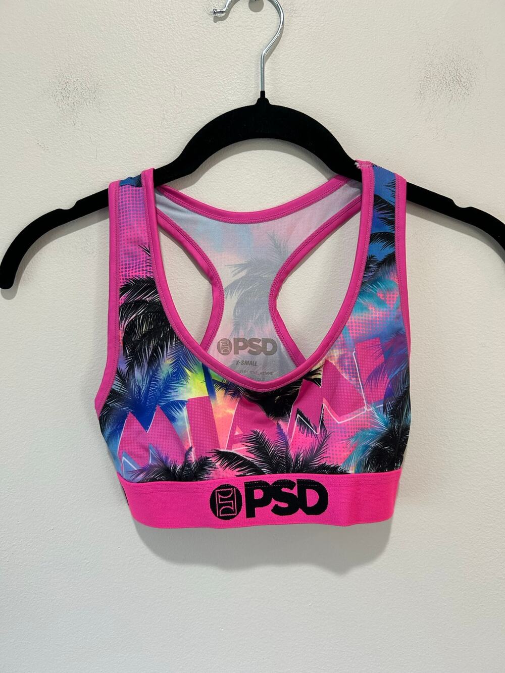 PSD Miami sport bra size XS pink racerback